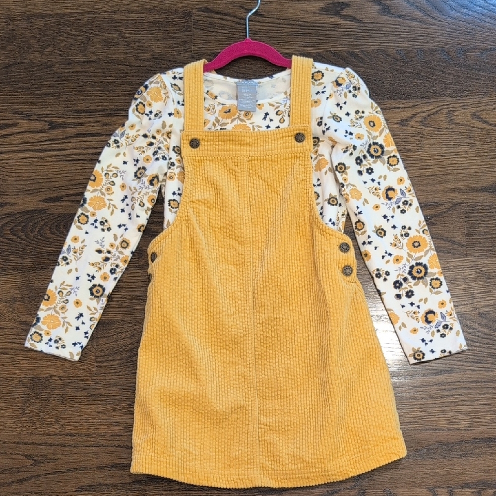 Tahari Floral Top with Yellow and Navy Accents
